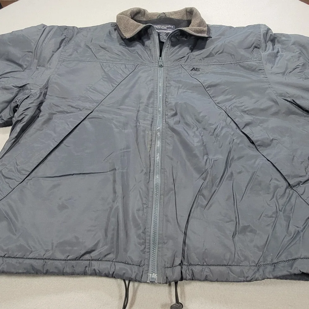 American Eagle Jacket Vintage AE77 Nylon Men's XXL Blue Gray 90s Y2K‎ Gorpcore